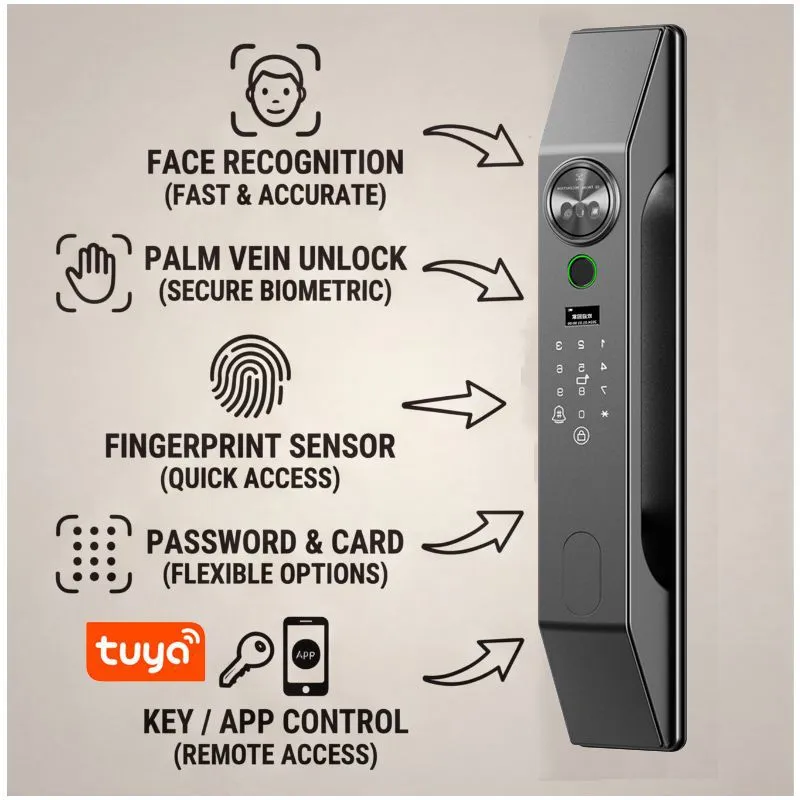 Multilingual Facial Recognitio - огляд і ціна Smart Home Door Lock