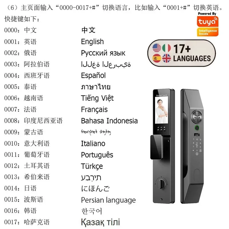 Multilingual Facial Recognitio - огляд і ціна Smart Home Door Lock