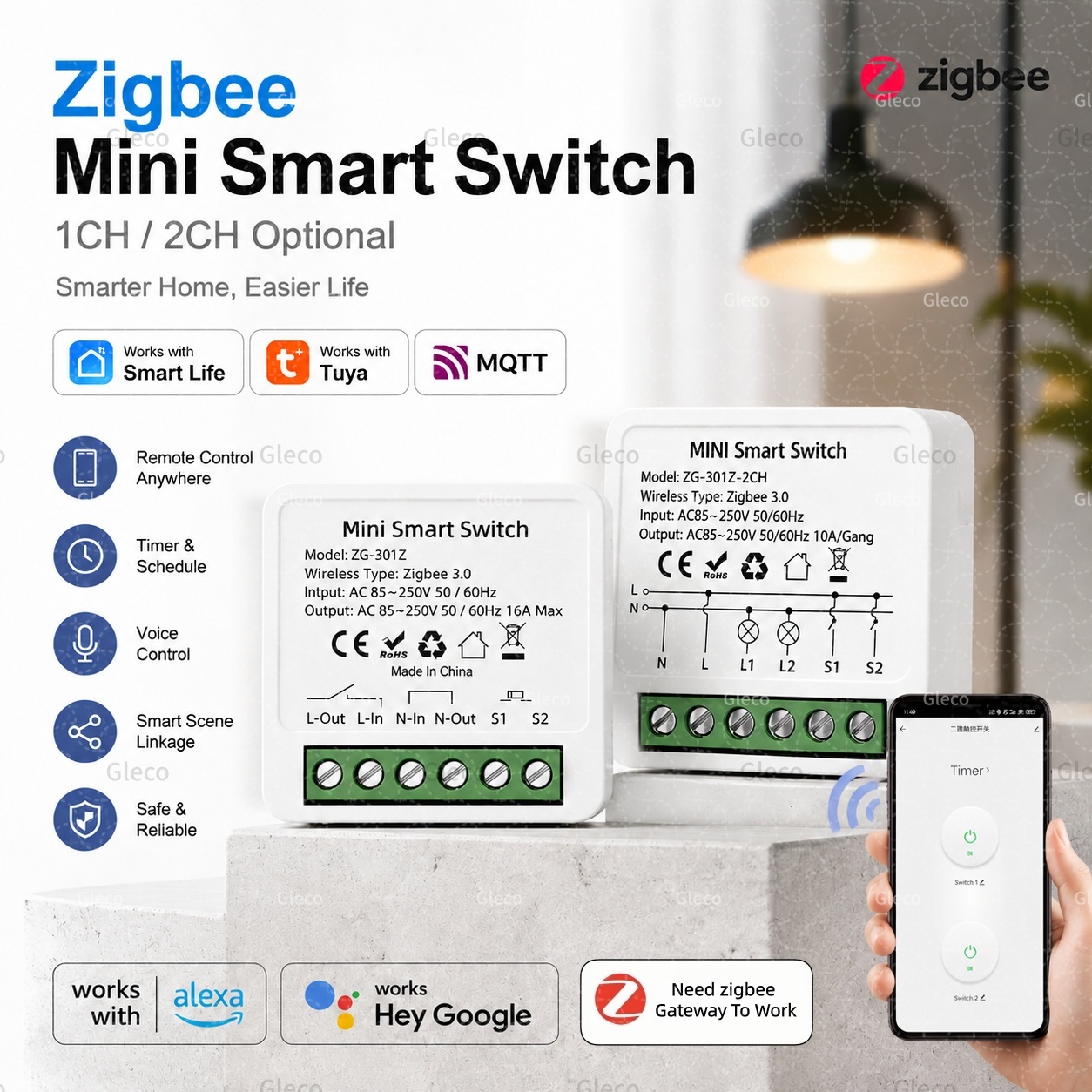 Zigbee Tuya Smart Switch Smart - огляд і ціна Smart Home Hub 2