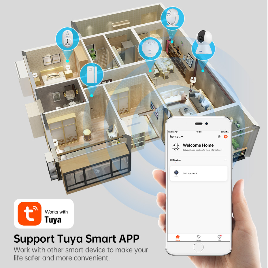 KERUI 4K 8MP Tuya Smart Mini W - огляд і ціна Smart Home Camera Ezviz
