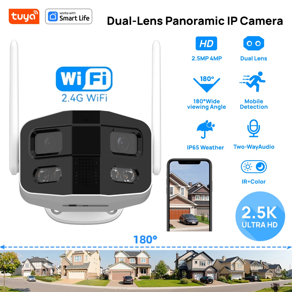 Tuya Smart 4MP 2.5K Dual-Lens  - огляд і ціна Smart Home Camera Ezviz