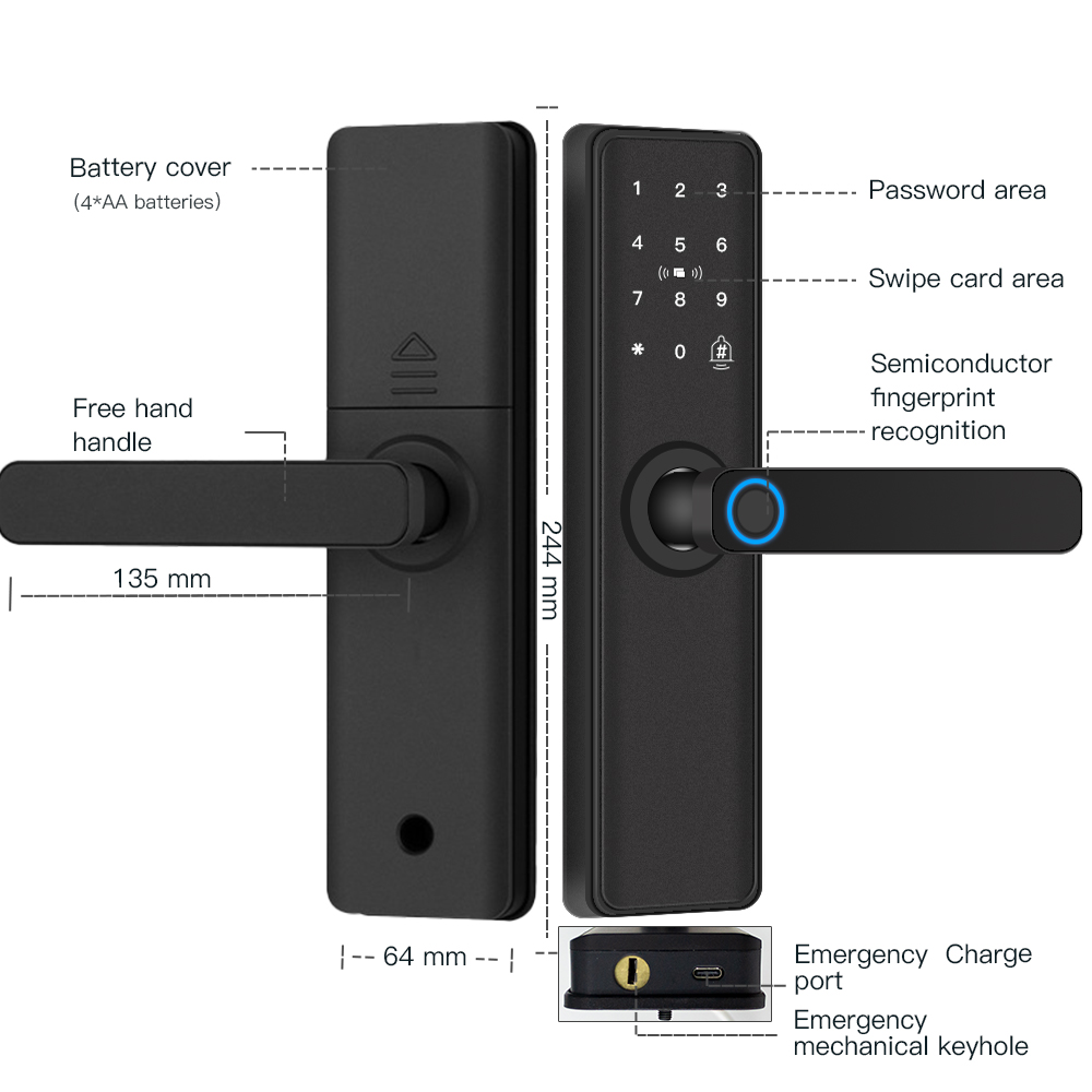 Smart Door Lock Bluetooth-comp - огляд і ціна Smart Home Door Lock