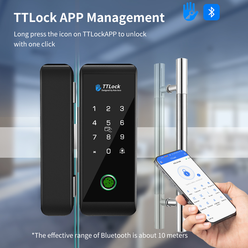 TTLOCK Smart Glass Lock Finger - огляд і ціна Smart Home Door Lock